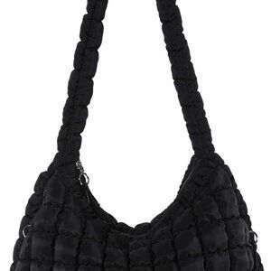 Everyday Quilted Tote Bag - Lightweight Nylon Crossbody with Multiple Pockets